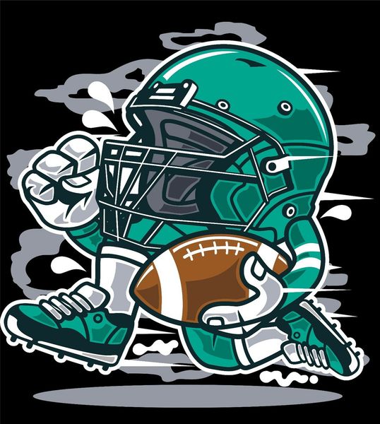 

football player helmet tee shirt black or white personality custom tee shirt