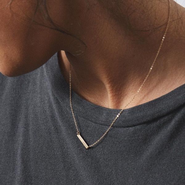 

chokers gold necklace for women statement long stainless steel pendant chain fashion jewelry friend couple, Golden;silver