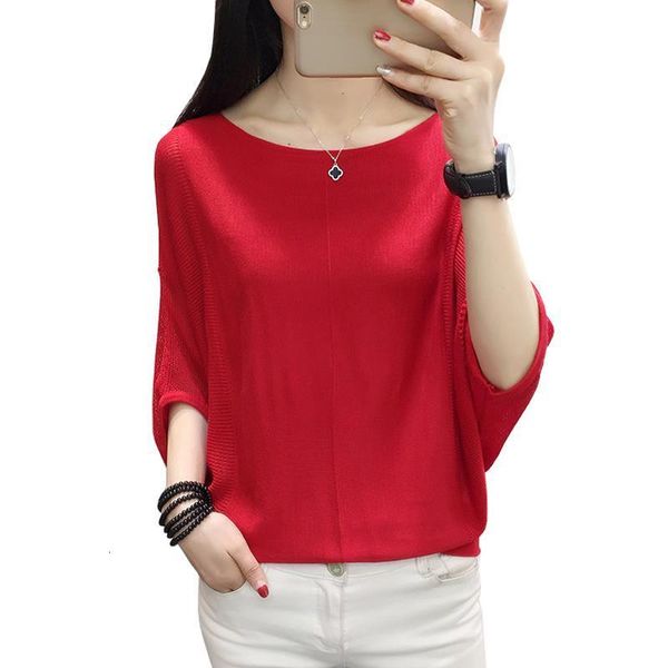 

autumn clothes women 2020 new korean casual loose pullovers slash neck batwing half sleeve knitted sweater coat sueter mujer, White;black