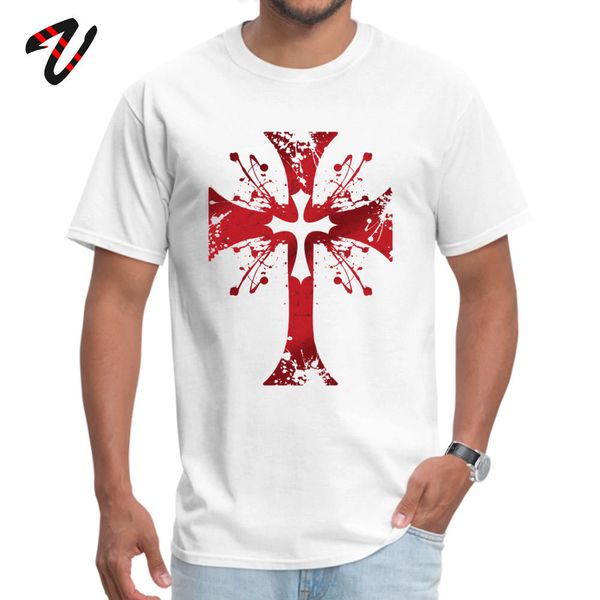 

mens tshirt funky knights templar cross printing tees short sleeve t-shirt for men 100% cotton summer/autumn o-neck t shirt
