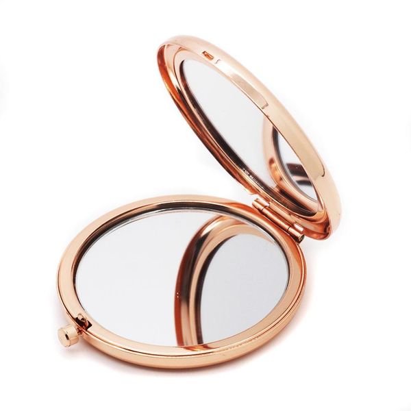 

65mm portable folding makeup mirrors double-sided cute make up mirror round flower shape pocket mirror mini mirrors makeup tools