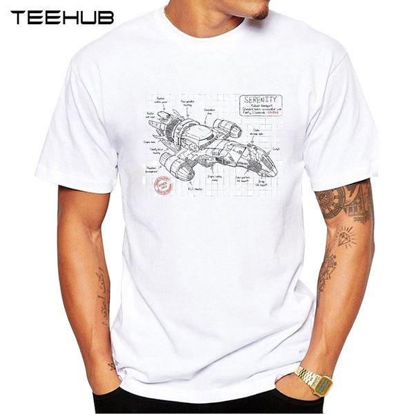 

teehub men's new fashion spaceship sketch design short sleeve t-shirt cool printed hipster tee shirts