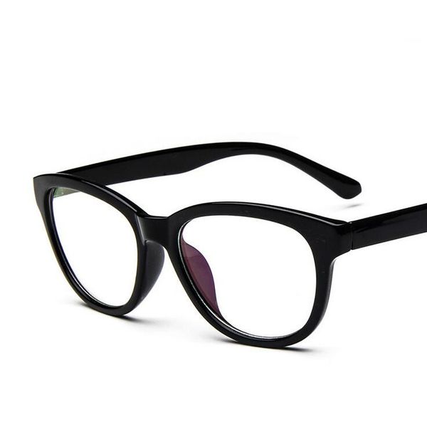 

fashion sunglasses frames retro round decorative eyes glasses frame men women ultra light myopia eyeglasses plain lens oculos de grau femini, Black