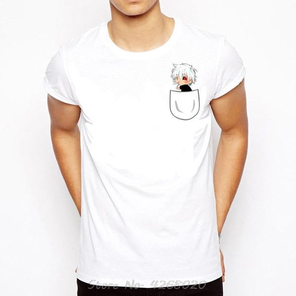 

токио вурдалак маленький милый карманный кен kaneki t-shirt одежда мужская женская аниме хлопок tshirt аниме тройники tops