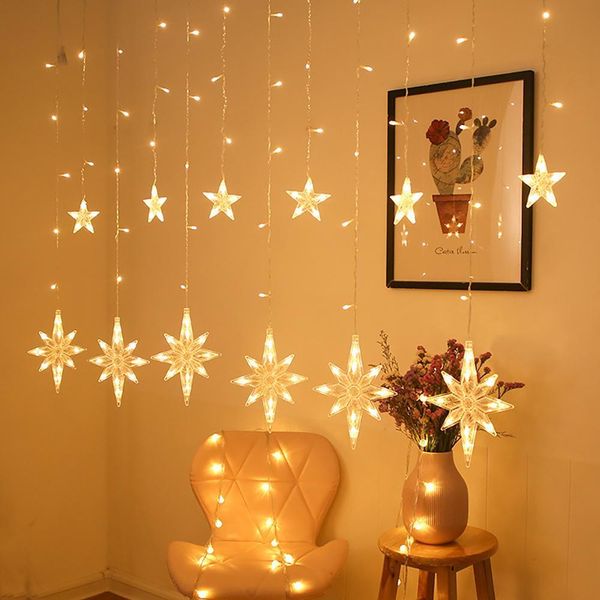 

curtain year lights star christmas moon merry 2121 christmas for home navidad snowflake 2020 ornaments xmas new led decorations bbybbb