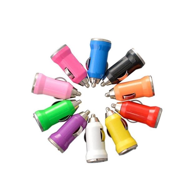 

usb car charger colorful bullet mini car charge portable charger universal adapter for iphone samsung huawei xiaomi universal smartphone