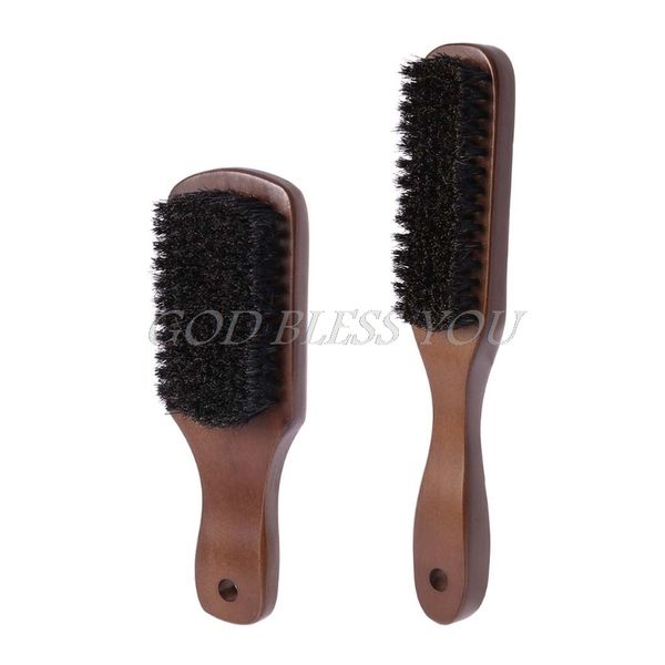 

hair brushes men boar bristle mustache brush wood handle comb facial beard cleaning styling gift 2 sizes drop, Silver