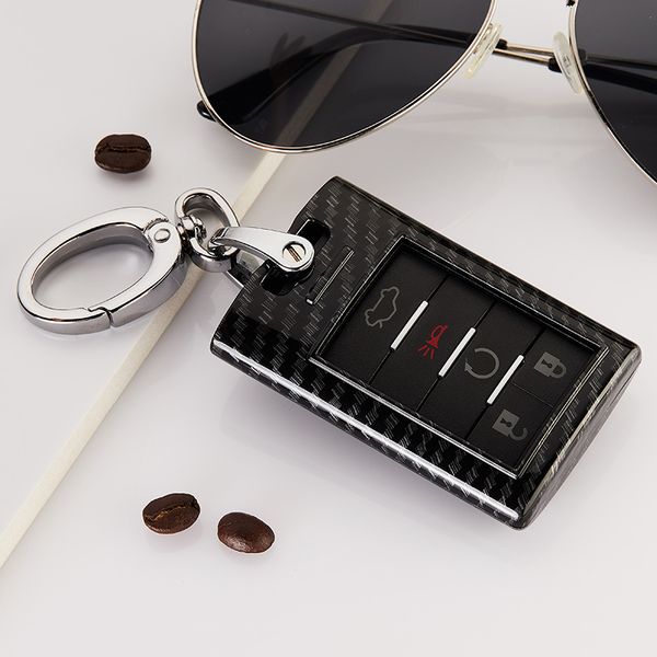 

car key cover чехол для 2017 2018 2020 cadillac ct5 xt5 xt6 cts xts srx ats смарт-ключ с сплав брелок