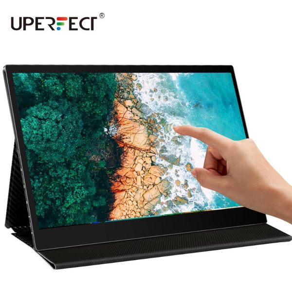 

uperfect fhd 1080p ips usb type-c protable monitor eye care screen with hdmi/usb-c for lappc/mac/ps4/xbox/switch smart cover