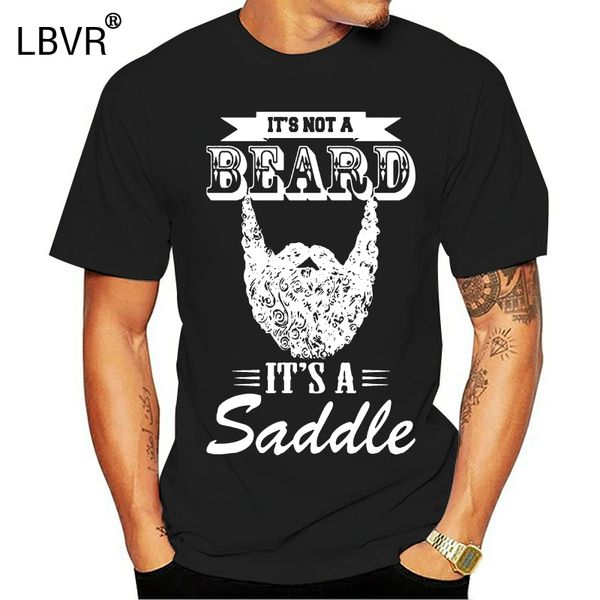 

personality tees men's clothing big size:s-xxl men's it's not a beard it's a saddle design cotton short sleeve t shirts