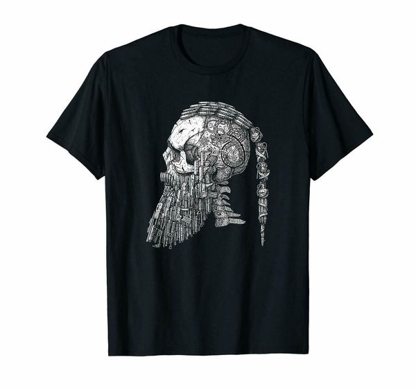 

2019 лето рагнар lothbrok скандинавской viking skull unisex black t-shirt s-3xl тройники