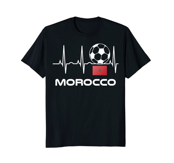 

t-shirt summer novelty cartoon t shirt morocco footballer shirt - moroccan soccers heartbeat t-shirt movie shirt