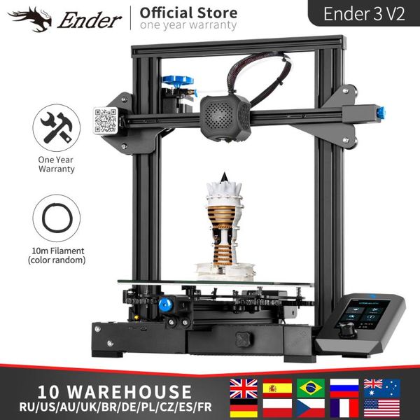

printers ender-3 v2 3d printer diy kit updated self-developed silent mainboard creality
