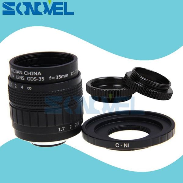 

fujian 35mm f1.7 cctv tv movie lens+c mount +macro ring for nikon 1 aw1 s2 j4 j3 j2 j1 v3 v2 v1 c-ni c-nikon 1