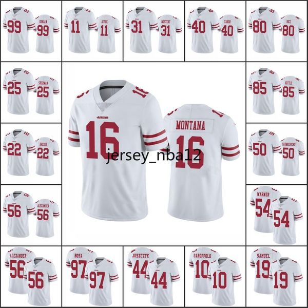 

san francisco nfc 49ers men #97 nick bosa 85 george kittle 80 jerry rice women youth jersey, Black;red