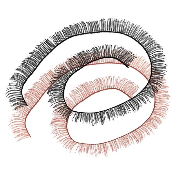 

20pcs thick false eyelashes eyelash strips for bjd baby dolls make up supplies 5mm
