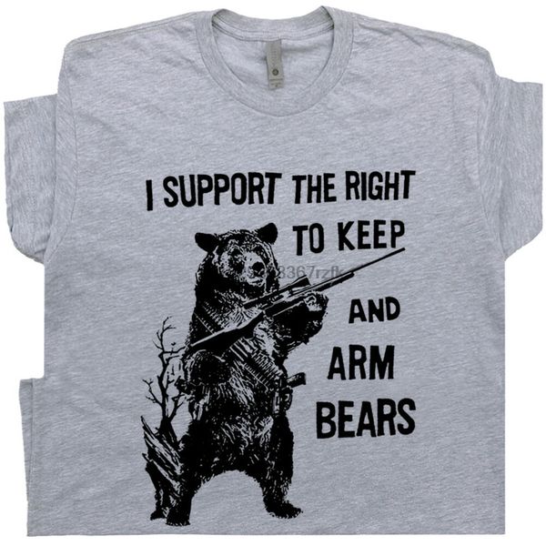 

bear arms t shirt 2nd amendment i support the right to arm bears funny novelty