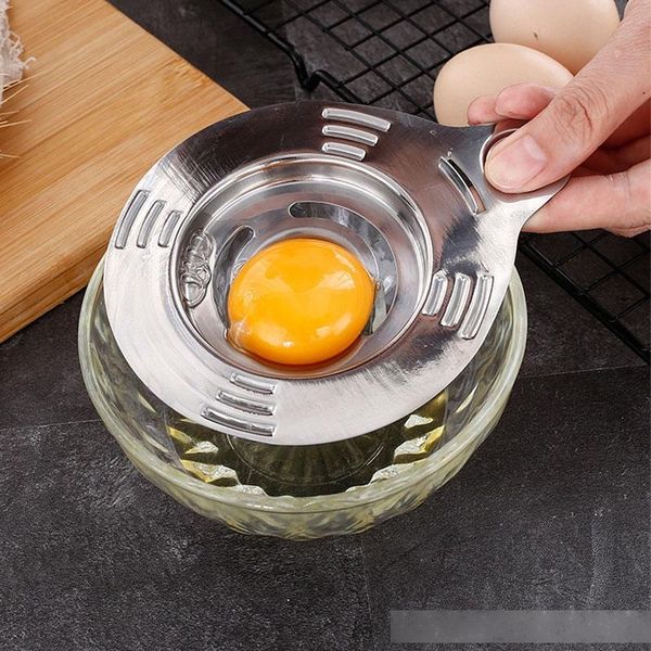 

creative stainless steel egg white separator egg yolk separation processing essential kitchen bar tool for home family