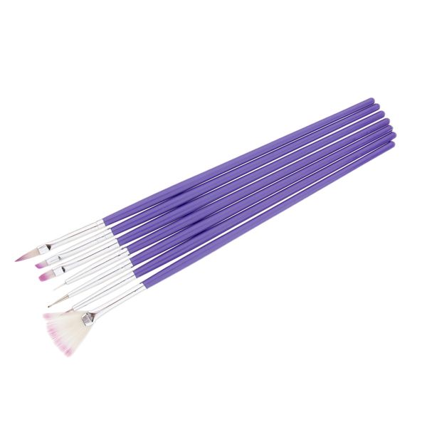 

7pcs nail art польских живописи рисования liner brush tips набор инструментов уф-гель кисть