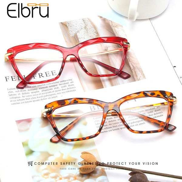 

elbru классического cat eye glasses рамка персонализированного кристалл cut ободок металл урожай плоского объектив зрелища красочных очки ун, Black