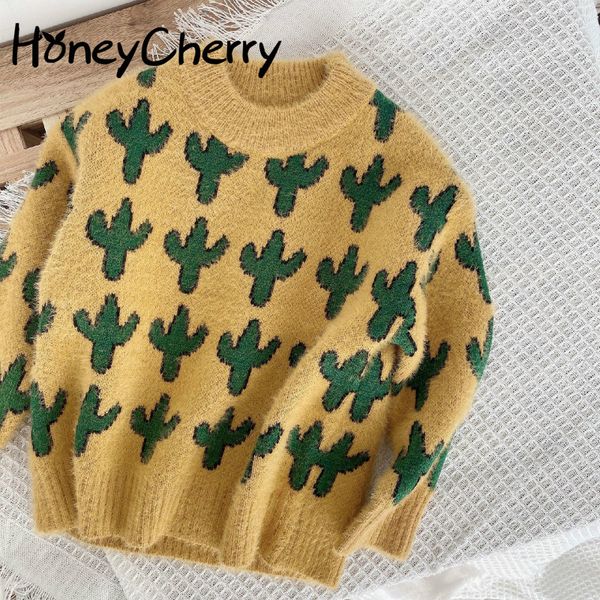 

2020 new style for winter baby girl sweater casual printed pullover round neck sweater toddler girl clothes, Blue