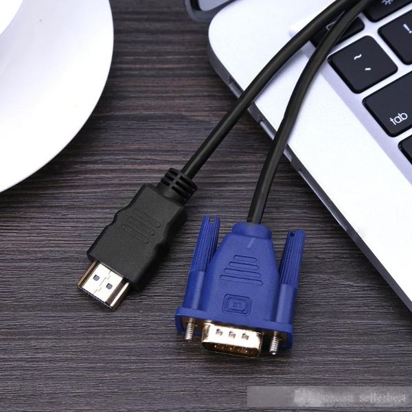 

alloyseed 1.8m 3m hdmi male to vga male transfer wire video hdtv converter adapter aux cable high speed hdmi cable