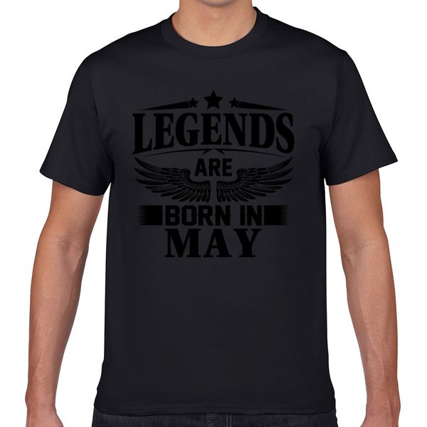 

t shirt men legends are born in may funny white geek short male tshirt xxxl