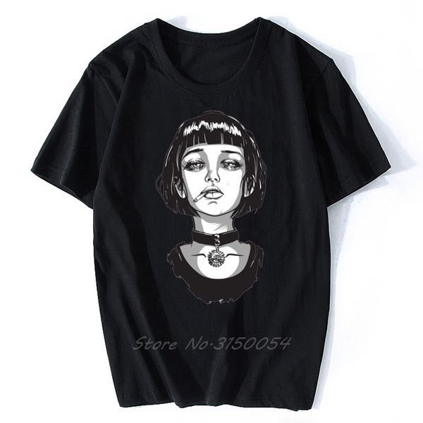 

миднайт стар матильда печати футболка мужчины хлопок tshirt leon профессиональный убийца футболка с коротким рукавом классический топы тис с