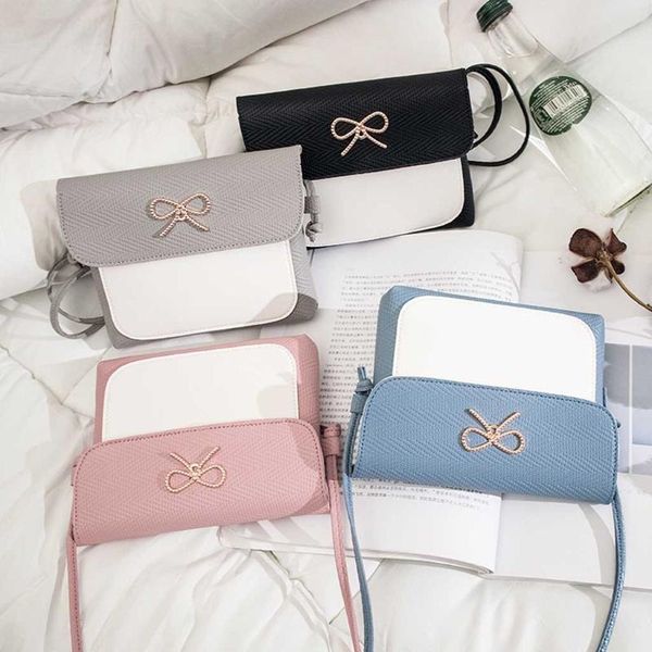 

ocardian women shoulder bags simple wild leather bow messenger bag hasp crossbody bags fashion casual ladies small square bag