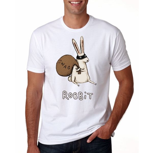 

2020 new arrival men's robbit print t shirt fashion t-shirt print casual short sleeve