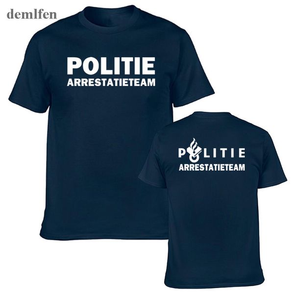 

нидерланды politie arrestatieteam полиции kaibil специальный спецназ unit force t shirt мужчины мода хлопок футболки майки топы
