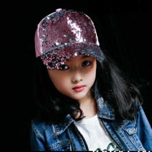 

maershei летние девушки мальчиков hat бейсболке блестки bling hinning mesh cap регулируемая snapback дети повседневный hip hop, Blue;gray