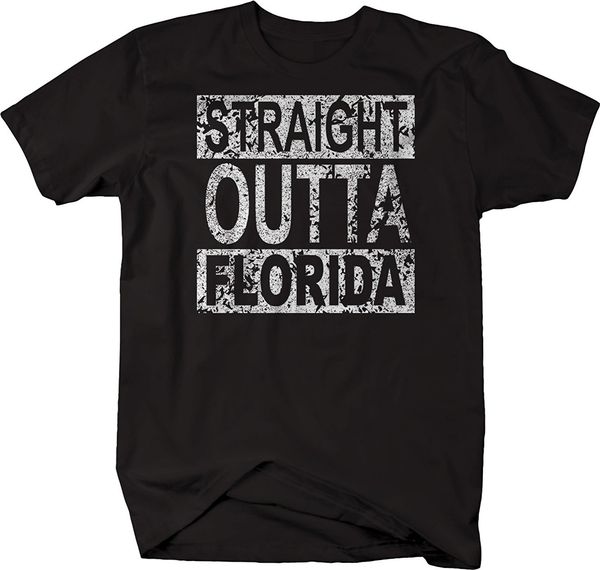 

2019 new fashion cotton t-shirt straight outta florida rap movie my city t-shirt casual tee shirt