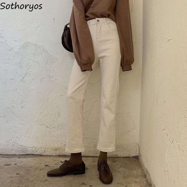 

jeans women denim new-coming all-match slim-fit pencil pant womens korean style students ladies chic simple high waist daily, Blue