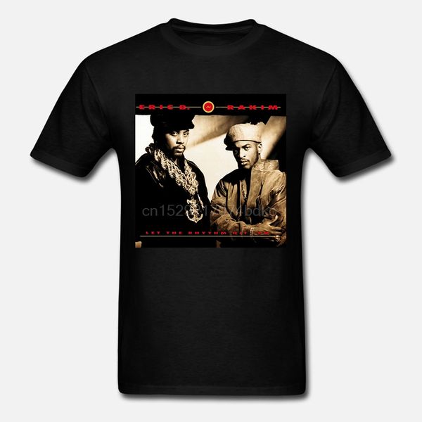 

new eric b &amp rakim hip hop album cover logo mens black t-shirt size s-3xl