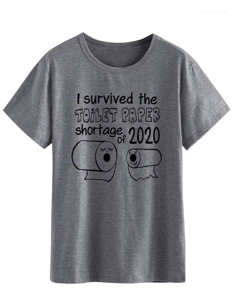 

short sleeve ladies toilet paper letter print tees female apparel crew neck womens tshirts summer slim, White