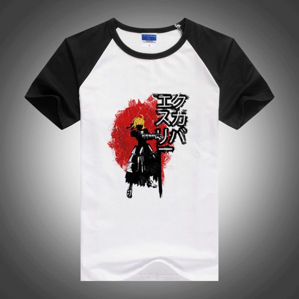 

мода харадзюк мужчины tshirt excalibur holder найдено вы цифровая печать мужчина футболка японского аниме повседневного white o-образный выр