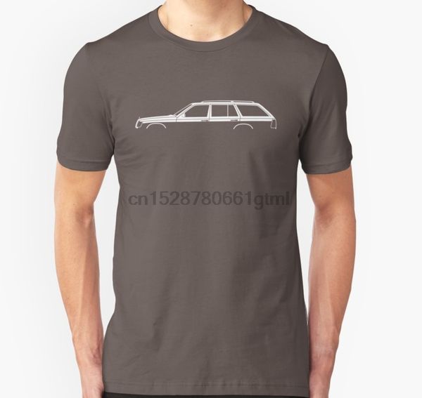 

men short sleeve tshirt car silhouette w124 station wagon t shirt women t-shirt