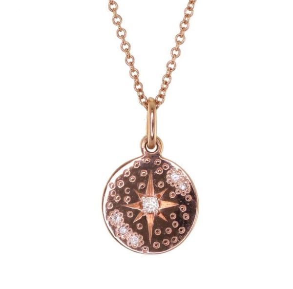

chains round coin simple starburst gold filled pendant necklace 41+5cm classic jewelry, Silver