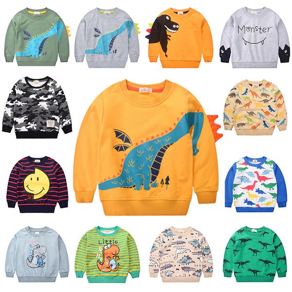 

2020 dinosaur boys hoodies for teen girls cotton autumn winter children's sweatshirt kids oversized hoodies poleron boy clothes, Black