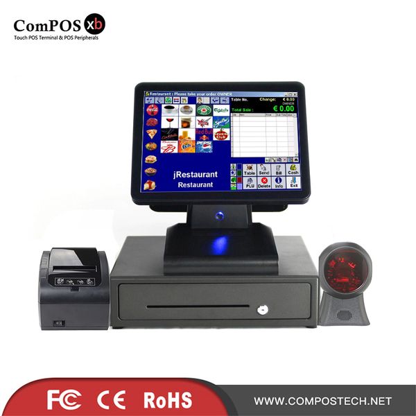 

terminal tablet 15 inch lcd touch screen system for supermarket whole set epos