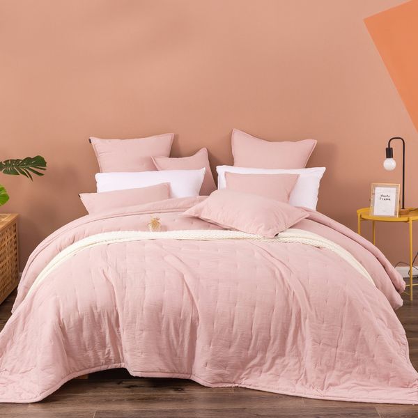 

comforters & sets chausub simple style bedspreads quilt set 3-piece wash cotton quilts quilted coverlet soft full king size bed cover blanke