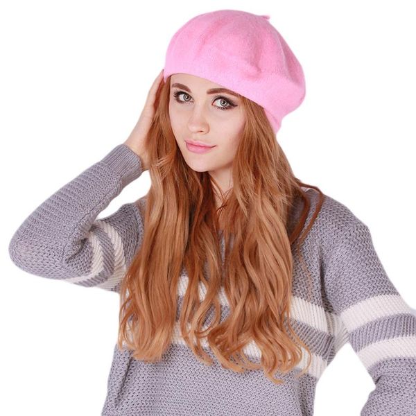 

new autumn&winter women soft warm classic beret boina feminina felt french artist beanies tam baggy hats ski caps sale, Blue;gray