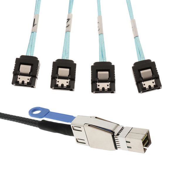 

mini sas (sff-8644) мужской 4 передача кабель sata мужской адаптеры hdd