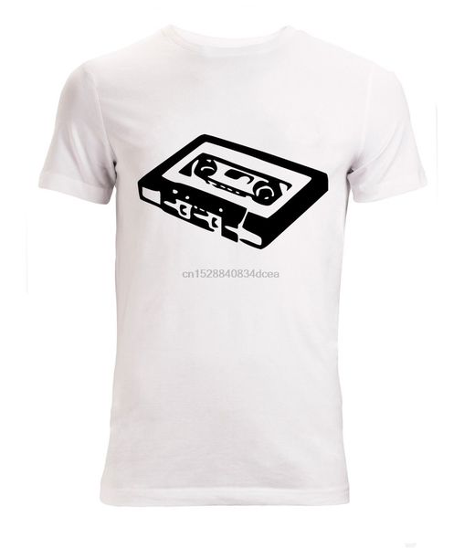 

новая мода прохладный повседневная футболки cassette stencil картины hipster vintage men (женщина в наличии) white summer tee shirt
