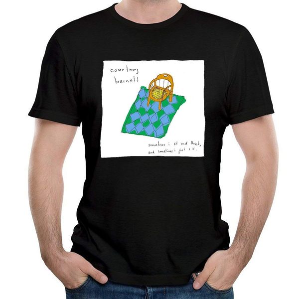 

men's courtney barnett sometimes i sit and think and sometimes t-shirt black funny o-neck t shirt