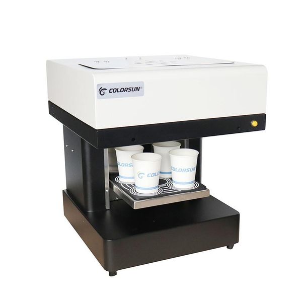 

automatic four cup latte cake selfie art food printer edible ink flower coffee printer with wifi optional with edible ink