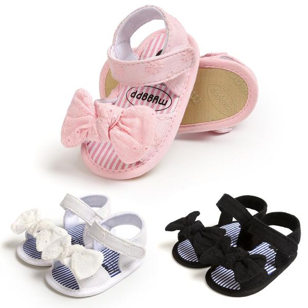 

anti-slip cotton baby girls shoes butterfly sandals toddler shoes first walkers summer prewalkers kids casual slippers, Black;red