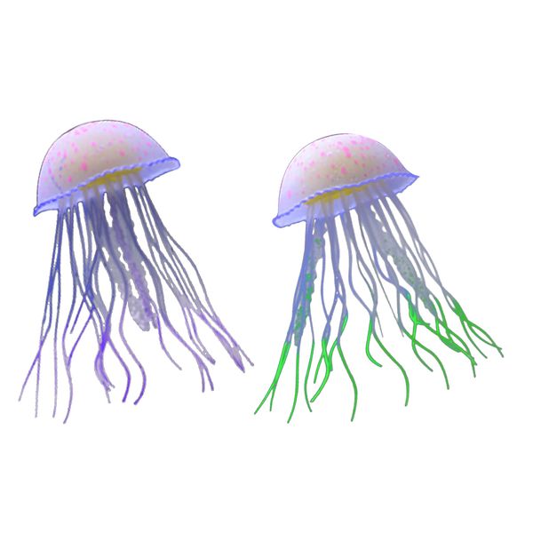 

2 шт искусственный морской аквариум украшение fish tank декор медузы