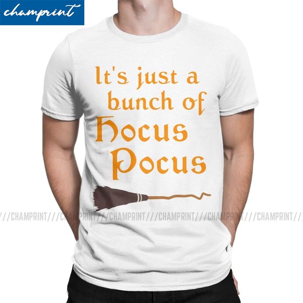 

novelty it's just a bunch of hocus pocus t-shirts for men t shirt sanderson sisters halloween witch tees 5xl clothes